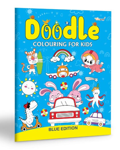 Doodle Colouring for kids - Blue Edition : Kids Colouring book, Colouring book for Toddlers, Fun learning colouring book, Colouring book for young learners